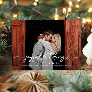 Festiva Joyful Tidings Tarjeta fotográfica de vacaciones p