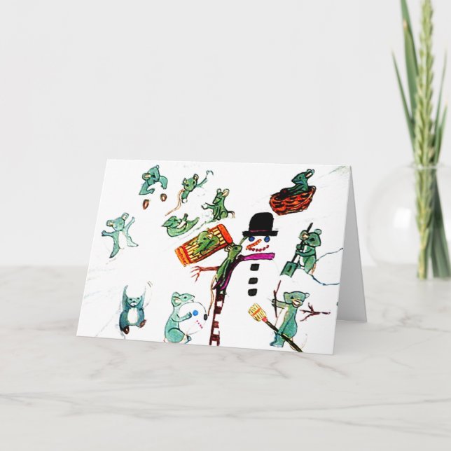 Festiva JUEGO de los RATONES EN la tarjeta del día de (Anverso)