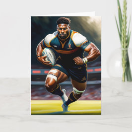 Festiva Jugador de rugby - Tarjeta de saludo de rugby