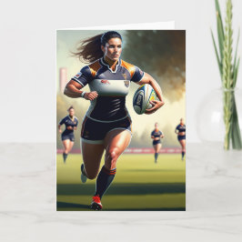 Festiva Jugador de rugby - Tarjeta de saludo de rugby