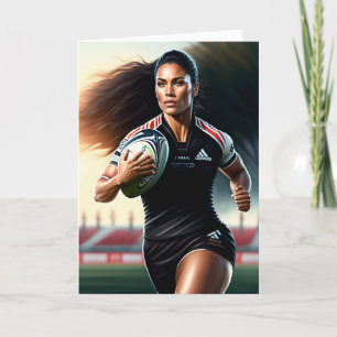 Festiva Jugador de rugby - Tarjeta de saludo de rugby