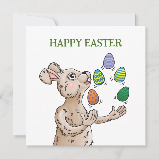 Festiva Jugadora tarjeta de pascua de pascua (Anverso)