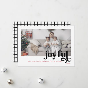 Festiva Jugosa tarjeta de fotos de vacaciones Minimalistas
