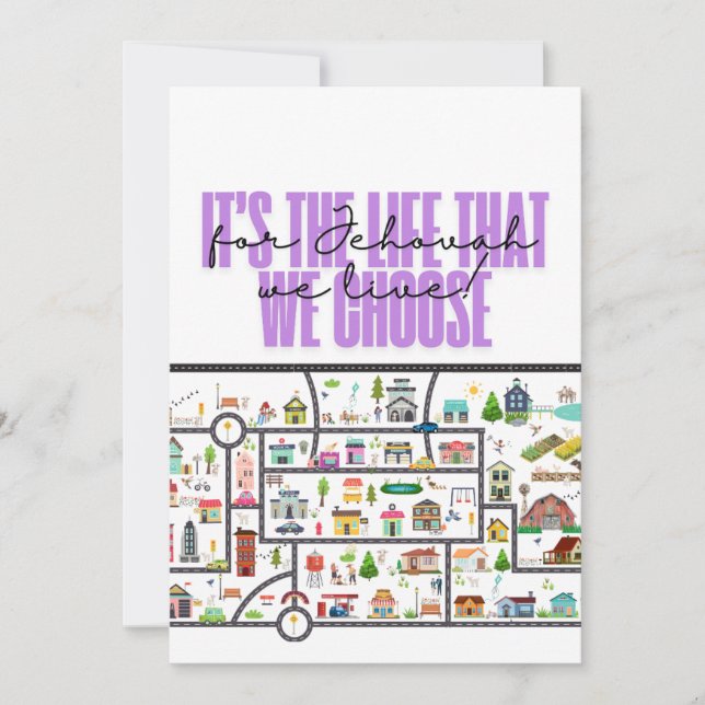 Festiva JW Tarjeta "Territorio de Ciudad" para Pioneros (Anverso)