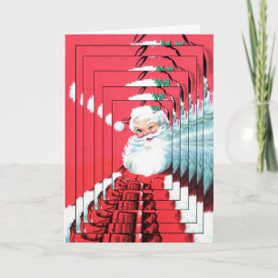 Festiva Kaleidoscope Santa - Tarjeta Bella Artes de época