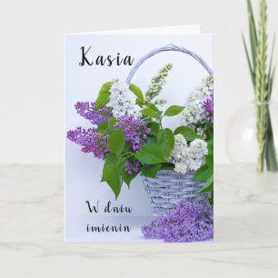 Festiva Kasia tarjeta de nombre polaco día tarjeta de feli