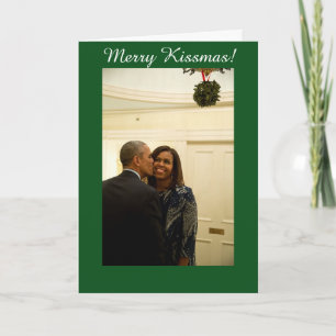 Festiva Kissmas de merry personalizado - Tarjeta de saludo