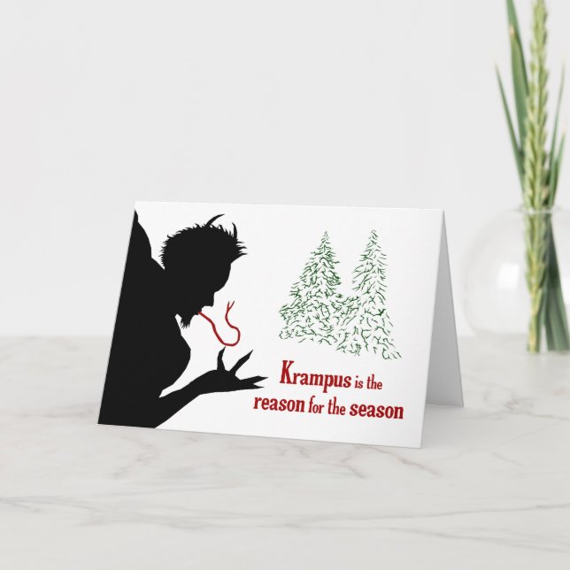 Festiva Krampus es la razón de la tarjeta de felicitación  (Anverso)