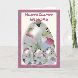 Festiva La abuela de la tarjeta de pascua, los huevos de