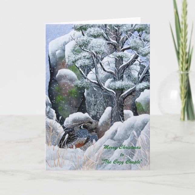 Festiva La acogedora tarjeta de felicitación de la pareja (Anverso)