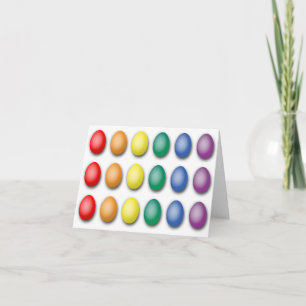 Festiva La bandera del orgullo gay Eggs la tarjeta