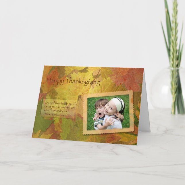 Festiva La bendición de Acción de Gracias Cae Deja Tarjeta (Anverso)