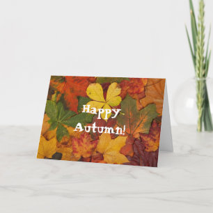 Festiva La caída feliz del otoño deja la tarjeta de