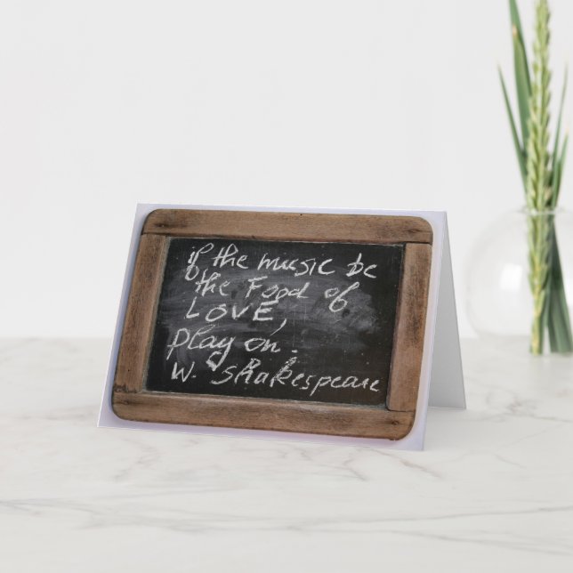 Festiva La cita de Shakespeare - D. Greeting de la tarjeta (Anverso)