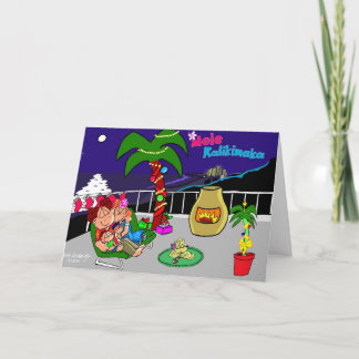 Festiva La ciudad de Mele Kalikimaka enciende la tarjeta