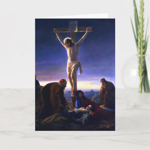 Festiva La crucifixión de Jesús. Tarjeta de Pascua Bella A