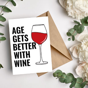 Festiva La Edad Mejora Con La Tarjeta De Cumpleaños De Vin