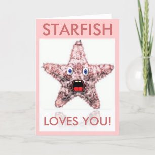 Festiva La estrella de mar le ama tarjeta del el día de