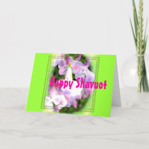 Festiva La lila hebrea FELIZ de SHAVUOT florece la tarjeta