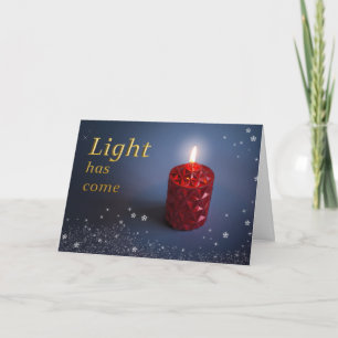 Festiva La luz ha llegado con la tarjeta de Navidades cris