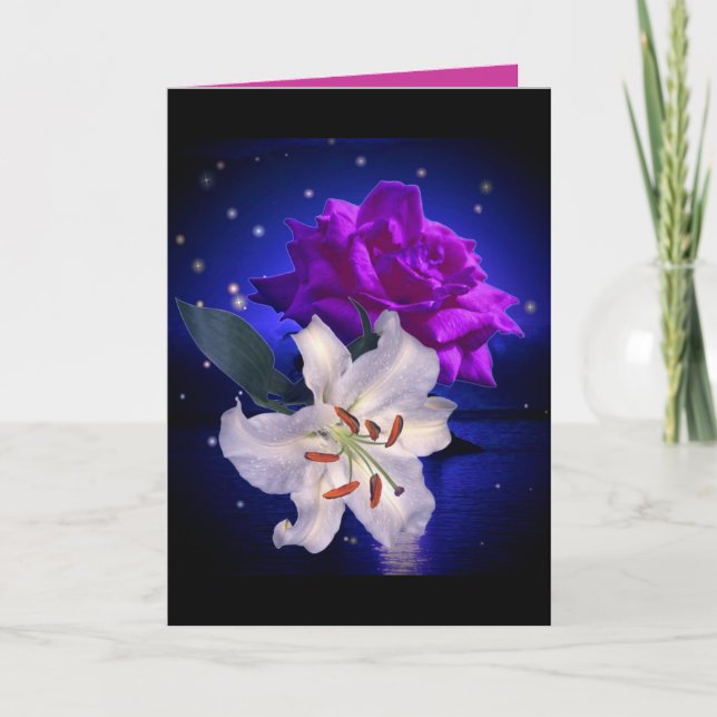 Festiva La magia florece la tarjeta (Anverso)