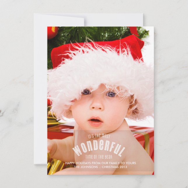 Festiva La mayoría de la tarjeta maravillosa de la foto de (Anverso)