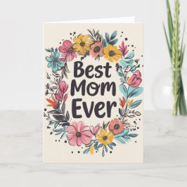 Festiva La mejor mamá del mundo y tarjeta de vacaciones co