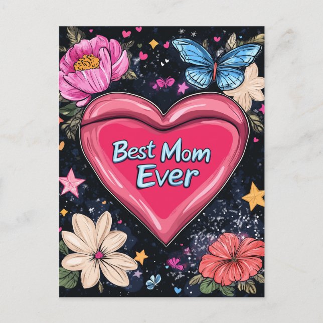 Festiva La mejor postal de feriado del Día de la Madre (Anverso)