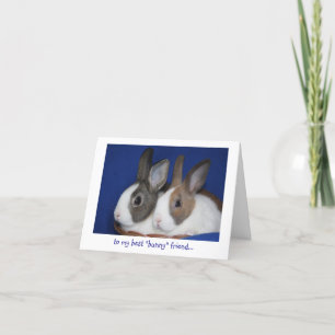 Festiva la mejor tarjeta de amigo "conejito" de Pascua