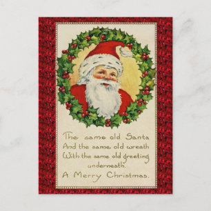 Festiva La misma postal de los antiguos Navidades de Santa