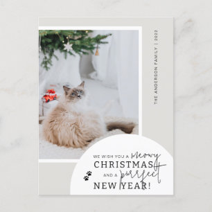 Festiva La moderna postal de festividad simple de Cat Love