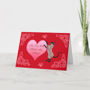 Festiva La persona que sostiene mi tarjeta del corazón