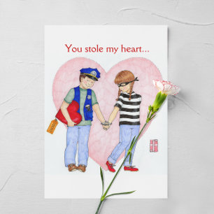 Festiva La policía será mi tarjeta de San Valentín (person