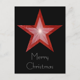 Festiva La postal de la Estrella Roja 'Feliz Navidad' negr