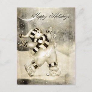 Festiva La postal de Snowman de ayer