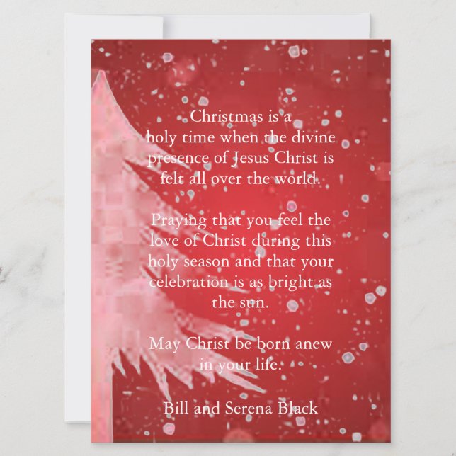 Festiva La presencia de Jesús Tarjeta de vacaciones plana (Anverso)