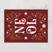 La primera postal de los Navidades noel