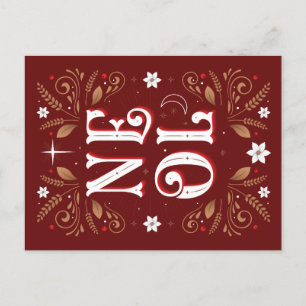 Festiva La primera postal de los Navidades noel