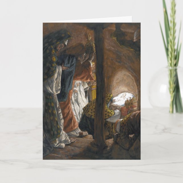 Festiva La tarjeta "Adoración de la Magi" de Tissot (Anverso)