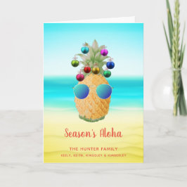 Festiva La tarjeta de felicitación de la piña el | del