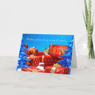 Festiva La tarjeta de felicitación de los regalos rojos