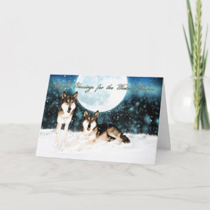 Festiva la tarjeta de felicitación del solsticio de