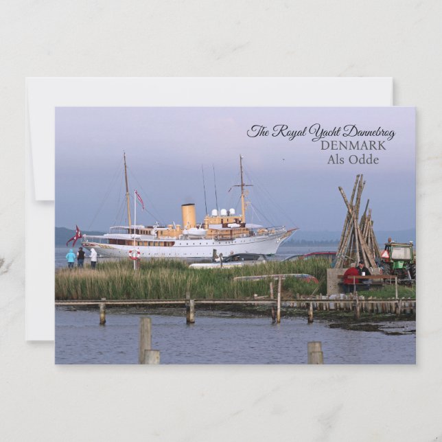 Festiva ¡La tarjeta de felicitación Royal Yacht Dannebrog! (Anverso)