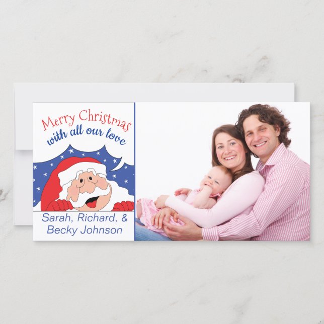 Festiva La tarjeta de fotos de Santa dice... (Anverso)