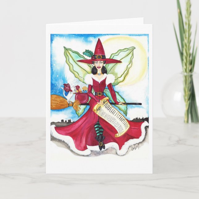 Festiva La tarjeta de hadas Yuletide (Anverso)