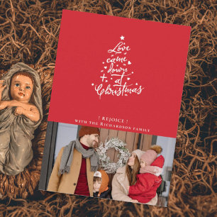 Festiva La tarjeta de Navidades de fotos de Love Came Down