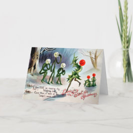Festiva La tarjeta de Navidades de Miss Holly y Mistletoe 