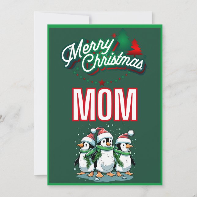 Festiva La tarjeta de Navidades navideños divertidos de ma (Anverso)