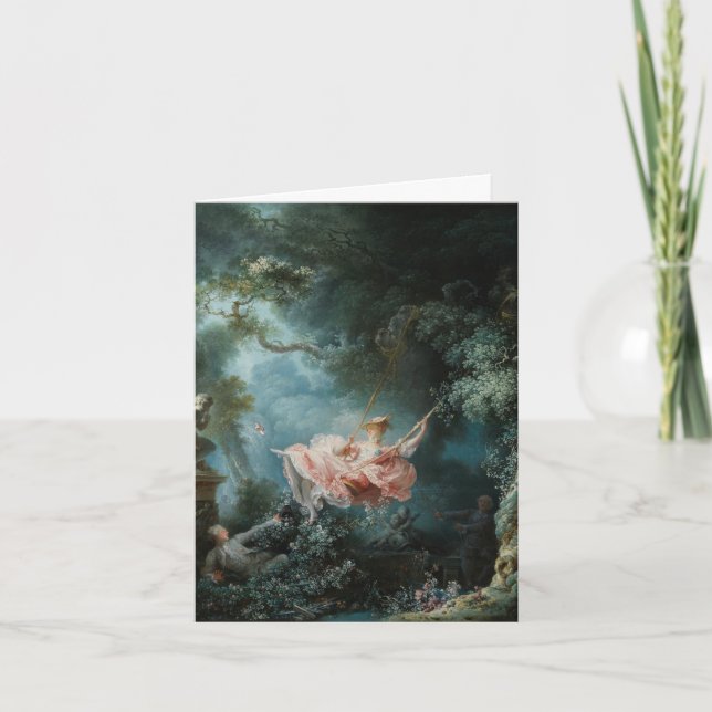 Festiva La tarjeta de vacaciones de Swing plegada (Anverso)