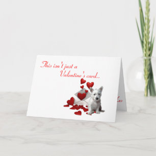 Festiva La tarjeta del día de San Valentín de Westie, sea